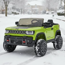 Двухместный детский электромобиль JJ 2500 EBLR-5 (24V) зеленый, мягкие EVA колеса