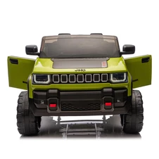 Двухместный детский электромобиль JJ 2500 EBLR-5 (24V) зеленый, мягкие EVA колеса фото 11