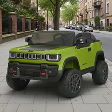 Двухместный детский электромобиль JJ 2500 EBLR-5 (24V) зеленый, мягкие EVA колеса купить