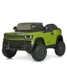 Двухместный детский электромобиль JJ 2500 EBLR-5 (24V) зеленый, мягкие EVA колеса фото 66