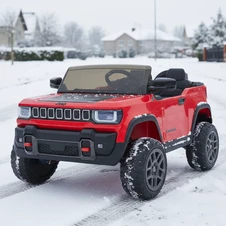 Двухместный детский джип JJ 2500 EBLR-3 (24V) красный, светятся фары, музыка