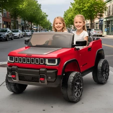 Двухместный детский джип JJ 2500 EBLR-3 (24V) красный, светятся фары, музыка купить