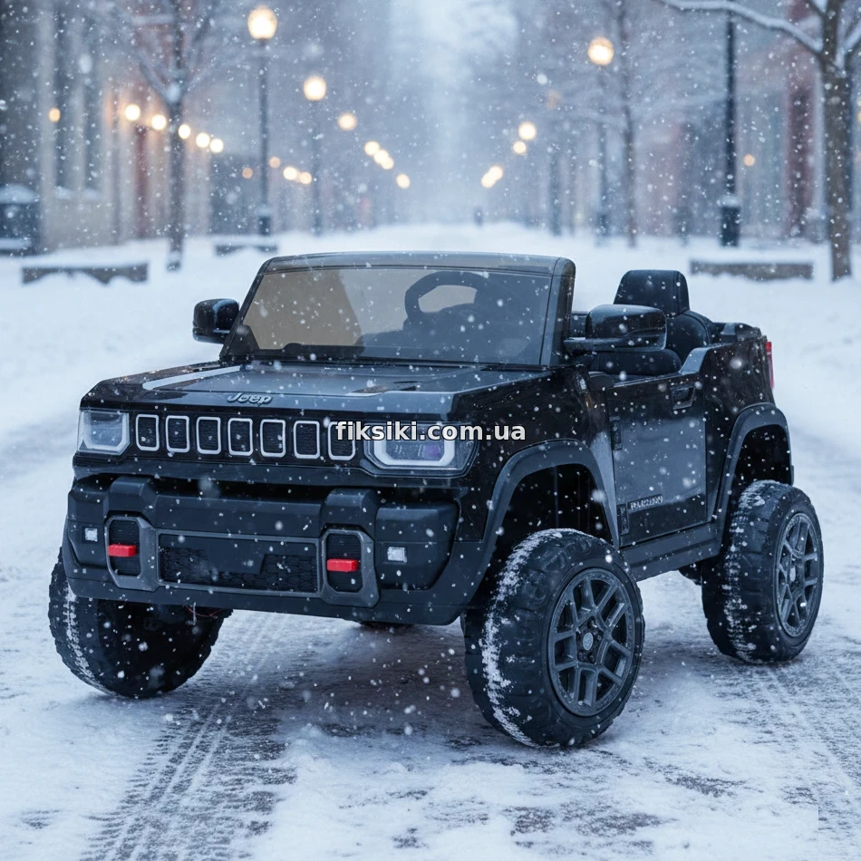 Двухместный детский джип JJ 2500 EBLR-2 (24V) черный, светятся