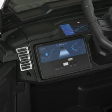 Двухместный детский джип JJ 2500 EBLR-2 (24V) черный, светятся фары, музыка фото 14