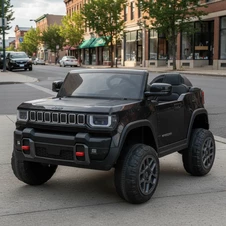 Двухместный детский джип JJ 2500 EBLR-2 (24V) черный, светятся фары, музыка фото 33