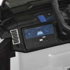 Двухместный детский джип JJ 2500 EBLR-1 (24V) белый, светятся фары, музыка фото 57