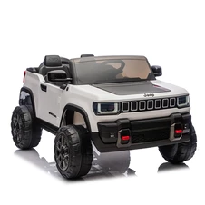 Двухместный детский джип JJ 2500 EBLR-1 (24V) белый, светятся фары, музыка фото 55