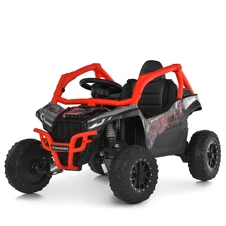 Детский электромобиль JS 330 EBLR-2-3 (24V) багги черно-красный, мягкое сиденье, Kawasaki фото 11