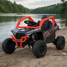 Детский электромобиль JS 330 EBLR-2-3 (24V) багги черно-красный, мягкое сиденье, Kawasaki купить