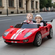 Детский электромобиль M 6107 (2) ABLR-3 (24V) красный, двухместный Ford