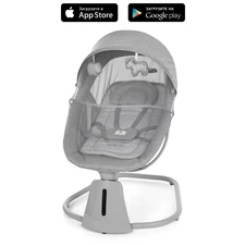 Убаюкивающий центр - шезлонг 8018 серый, пульт, APP, USB, таймер, москитная сетка