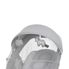 Убаюкивающий центр - шезлонг 8016 светло-серый, пульт, APP, USB, таймер, москитная сетка купить