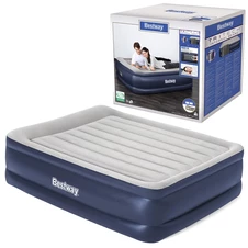Надувная велюр кровать Bestway 67614 двуспальная, с электронасосом, 203 х 152 х 56 см. фото 11