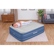 Надувная велюр кровать Bestway 67614 двуспальная, с электронасосом, 203 х 152 х 56 см. фото 55