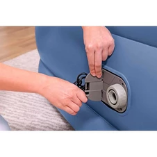 Надувная велюр кровать Bestway 67614 двуспальная, с электронасосом, 203 х 152 х 56 см. фото 88