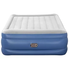 Надувная велюр кровать Bestway 67614 двуспальная, с электронасосом, 203 х 152 х 56 см. фото 99