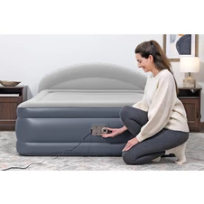 Надувная велюр кровать Bestway 671BD двуспальная, с электронасосом, 229 х 152 х 84 см. фото 11