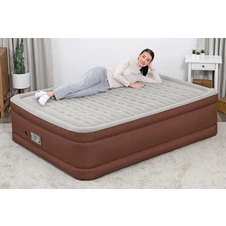 Надувная велюр кровать Bestway 69160 двуспальная, с электронасосом, 203 х 152 х 51 см. фото 11