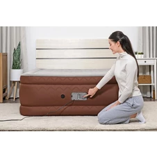 Надувная велюр кровать Bestway 69160 двуспальная, с электронасосом, 203 х 152 х 51 см. фото 33