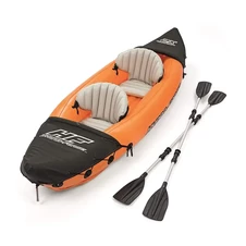 Надувная лодка Bestway 65077 двухместная байдарка, Lite-Rapid X2 Kayak, 321 х 88 х 41 см. фото 33