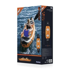 Надувная лодка Bestway 65077 двухместная байдарка, Lite-Rapid X2 Kayak, 321 х 88 х 41 см. фото 88