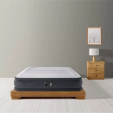 Надувная велюр кровать Intex 67768, 191 х 137 х 33 см., с электронасосом фото 11