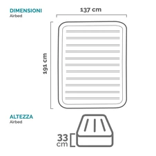 Надувная велюр кровать Intex 67768, 191 х 137 х 33 см., с электронасосом фото 32