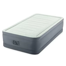 Надувная велюр кровать Intex 64902, 191 х 99 х 46 см., с электронасосом