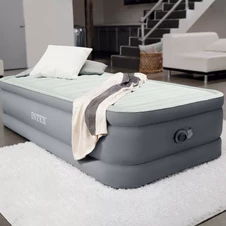 Надувная велюр кровать Intex 64902, 191 х 99 х 46 см., с электронасосом фото 11