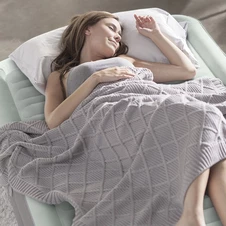 Надувная велюр кровать Intex 64902, 191 х 99 х 46 см., с электронасосом купить