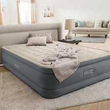 Надувная велюр кровать Intex 64926, 203 х 152 х 46 см., с электронасосом купить