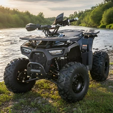 Квадроцикл на аккумуляторе HB-EATV1450F-P-2(2)(MP3) черный с мотором 1450W