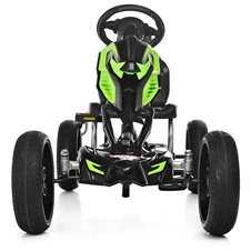 Детский педальный карт 1504-2-8 черно-розовый с ручным тормозом купить