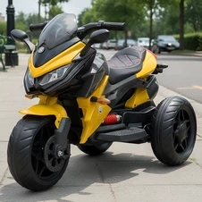 Детский мотоцикл Bambi M 4274ELR-6 желтый пульт управления