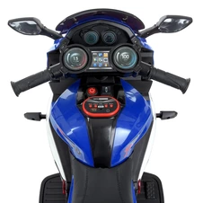 Детский электромотоцикл M 4840ALR-4 синий с пультом дистанционного управления фото 77