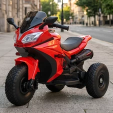 Детский электромотоцикл M 4840ALR-3 красный с пультом дистанционного управления