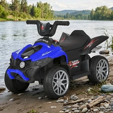 Детский квадроцикл на аккумуляторе M 6181ELR-4 синий с пультом