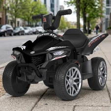 Детский квадроцикл Bambi M 5730ELR-2 черный с пультом управления