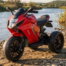 Детский мотоцикл на аккумуляторе M 5050ELR-3 красный с пультом
