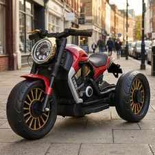 Детский мотоцикл Bambi M 5048ELR-3 красный пульт управления фото 55