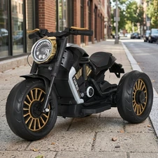 Детский мотоцикл Bambi M 5048ELR-2 черный пульт управления