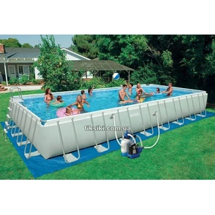 Каркасный бассейн Intex 28374 Rectangular Ultra Frame Pool (975х488)