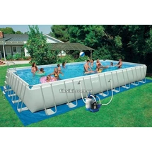 Каркасный бассейн Intex 28374 Rectangular Ultra Frame Pool (975х488)