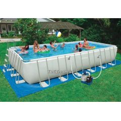Купить Каркасный бассейн Intex 28364 Rectangular Ultra Frame Pool (732х366)