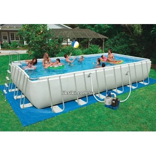 Каркасный бассейн Intex 28364 Rectangular Ultra Frame Pool (732х366)