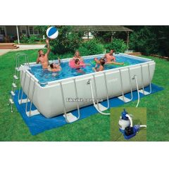 Купить Каркасный бассейн Intex 28352 Rectangular Ultra Frame Pool (549х274)