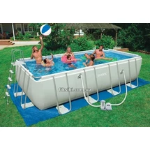 Каркасный бассейн Intex 28350 Rectangular Ultra Frame Pool (400х200)