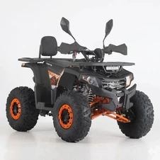 Квадроцикл Prof1 HB-FC1450-2-7(MP3) черно-оранжевый со спинкой