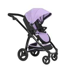 Коляска для куклы Carrello Ultra 9696 Purple фиолетовая с сумочкой 2 в 1 фото 11