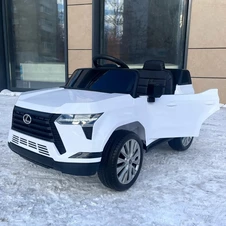 Детский электромобиль джип M 6301EBLR-11 серый Lexus с EVA колесами фото 33